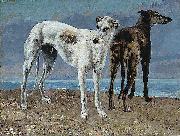 Gustave Courbet The Greyhounds of the Comte de Choiseul Sweden oil painting artist